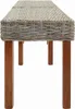 vidaXL Bank Natur 160 x 35 x 45 cm Massivholz Mango Produktbild-Vorschau 2