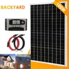 100W Solarpanel Set 12V Monokristallines PV kit Solarmodul Produktbild-Vorschau 1
