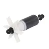 A product shot of a pump rotor with a white impeller and a black magnetic cylinder, isolated on a white background. Podgląd zdjęcia produktu