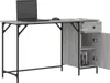 vidaXL Počítačový stůl Grey Sonoma 131x48x75 cm Materiál na Náhled obrázku produktu 4