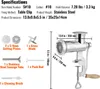 Manuelle Fleischmühle, alle Teile Edelstahl, handbetriebene Produktbild-Vorschau 7