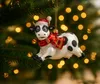 BRUBAKER Vache boule de Noël en verre avec bonnet de Noël Voir les images du produit 2