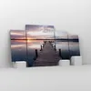 Bild auf Leinwand - Leinwandbild - Fußgängerbrücke See Produktbild-Vorschau 4