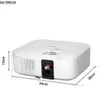A white Epson projector is shown with dimensions indicated by lines and text. Produktbild-Vorschau