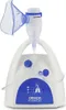 A white and blue Omron A3 Complete nebulizer with a mask and tubing. Produktbild-Vorschau