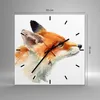 Wanduhr - Quadrat - Glasuhr - Fuchs Tier Natur - 30x30cm - Produktbild-Vorschau 3