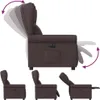 vidaXL Relaxsessel Elektrisch Dunkelbraun Stoff Produktbild-Vorschau 6