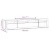 vidaXL TV-Schrank mit LED-Leuchten Weiß 240x35x40 cm Produktbild-Vorschau 4