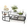 CDGlobal Couchtisch 2er Set, Moderne Wohnzimmertisch mit Produktbild-Vorschau 14