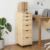vidaXL Mobiletto portaoggetti su ruote, 34 x 39 x 93,5 cm, Anteprima dell’immagine prodotto 2