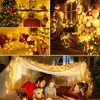 Collage of Christmas and cozy indoor scenes decorated with warm white string lights. Produktbild-Vorschau