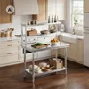 Wiltec tavolo da lavoro in acciaio inox 120x60x145cm Tavolo Anteprima dell’immagine prodotto 4