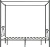 vidaXL Rám postele s baldachýnom Grey Metal 140 x 200 cm Náhľad obrázku produktu 3
