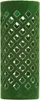 A single green hair curler with a diamond-shaped lattice pattern. Produktbild-Vorschau