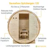 Artsauna Outdoor Fasssauna Spitzbergen 120 für 2 Personen - Produktbild-Vorschau 2