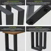 DIY 2er Set 30x43cm Tischkufen Bankkufen Stahl Grau Bankfuß Produktbild-Vorschau 5