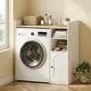 Mobiletto per lavatrice HOMCOM, armadietto da bagno con Anteprima dell’immagine prodotto 2