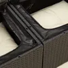 Gartensofa mit Kissen 2-Sitzer Schwarz Poly Rattan Produktbild-Vorschau 8