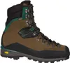 Bergschuh "Karakorum HC Gtx" von La Sportiva in Braun und Schwarz mit grünen Akzenten und Schnürung. Produktbild-Vorschau