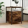 vidaXL Table de nuit chêne fumé 44x45x60 cm bois composite Voir les images du produit 1