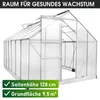 BRAST Gewächshaus Aluminium mit Fundament | 380x250x205cm | Produktbild-Vorschau 9