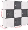 vidaXL Policový systém Cube Shelf s 9 policemi Černá a bílá Náhled obrázku produktu 5