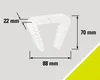 Tarrox dveřní a okenní zarážka transparentní 88x22x70 mm 1 Náhled obrázku produktu 4
