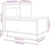 A line drawing of a nightstand with dimensions indicated by text and lines. Produktbild-Vorschau