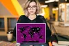 MuchoWow® Laptop Aufkleber Sticker Cover Weltkarte Kinder - Produktbild-Vorschau 5