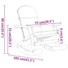 vidaXL 3-tlg. Garten-Lounge-Set Adirondack Massivholz Produktbild-Vorschau 6