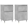 vidaXL Credenze 2 pz. Grigio cemento 40x35x70 cm materiale Anteprima dell’immagine prodotto 2