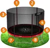 Záhradná trampolína 8 stôp/252 cm s vonkajšou sieťou a Náhľad obrázku produktu 9