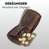 Geldbörse aus echtem Leder – Uni – Edles Design mit Produktbild-Vorschau 6