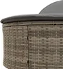 vidaXL Doppel-Sonnenliege mit Kissen Grau Poly Rattan Produktbild-Vorschau 7