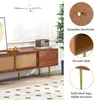 OKWISH Meuble TV avec 2 Portes Coulissantes Effet Rotin et Voir les images du produit 8