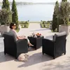 Set da giardino in rattan KOMFOTTEU, composto da 3 pezzi, Anteprima dell’immagine prodotto 8
