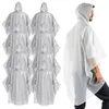 6x Einweg Regenjacke & Regenponcho mit Kaputze - Einmal Produktbild-Vorschau 1