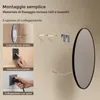 S'AFIELINA Specchio Bagno LED Rotondo 80 cm, Cornice Nera, Anteprima dell’immagine prodotto 12