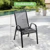 GIHAUVIA 4er Set Gartenstühle Stapelbar robustem Produktbild-Vorschau 7