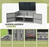 COSTWAY Auflagenbox Rattan 335L Stauraum, Kissenbox mit Produktbild-Vorschau 3