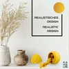 A decorative shelf display featuring a tall vase with dried grass, two smaller vases, and a yellow dragon figurine emerging from an egg. Voir les images du produit