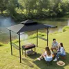 TRMLBE Pavillon de jardin pour barbecue, gris. Pavillon de Voir les images du produit 11