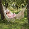 Outtec® Hängematte - 200x150 cm, bis 200kg - Boho Baumwoll Produktbild-Vorschau 6