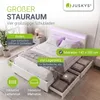 Juskys Polsterbett Lyon 140 x 200 cm mit Bettkasten, LED Produktbild-Vorschau 2