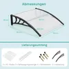 COSTWAY Overkapping voor voordeur, 102x99cm, overkapping Productafbeelding-voorbeeld 3