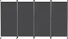 XMTECH Paravent Raumteiler 4-teilig 320x180 cm Dunkelgrau – Produktbild-Vorschau 1