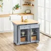 SoBuy Kuchynský ostrov Úložný nábytok s rozširiteľnou Náhľad obrázku produktu 4