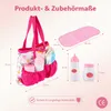 Puppen-Pflegeset mit Zubehör in Tragetasche – Wickelmatte, Produktbild-Vorschau 3