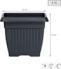 Květináč TERRA hranatý 19 cm - barva: antracit Voir les images du produit 4