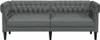 vidaXL Chesterfield-Sofa 3-Sitzer Dunkelgrau Stoff Produktbild-Vorschau 4